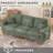  Oversize Sofa 101-inch Corduroy Sofa with 3 Seats, No Tool Assembly,Solid Wood Frame and Solid Wood Legs-Green-941353980