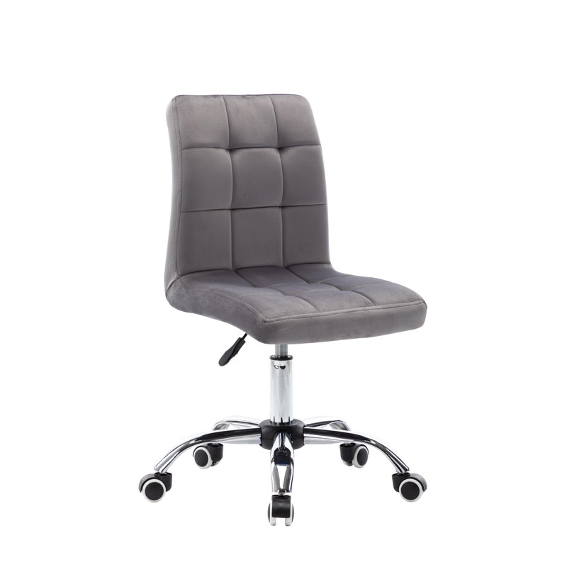 Ketillogh Velvet Office Chair, Grey