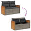  Ensemble de canapé de jardin modulaire en rotin PE gris