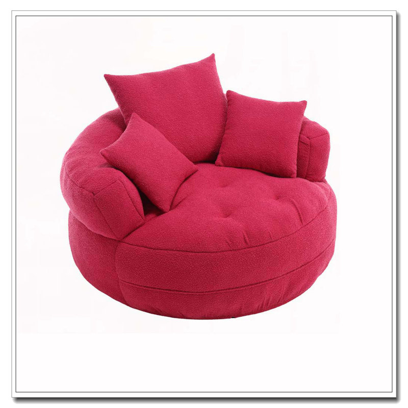 Fauteuil Boucle rembourré, sans assemblage, Rose rouge