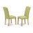 3 Piece Dining Set Contains a Rectangle Dining Room Table with Butterfly Leaf and 2 Limelight Linen Fabric Upholstered Chairs, Oak-1935387374-1935387371-1935387349
