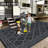 Extra Large Outdoor Rug 9x18ft – Waterproof Reversible Plastic Straw Mat, Modern Geometric Patio Carpet, Easy Clean, Portable with Carry Bag, Great for RV, Camping, Backyard, Deck, Picnic, Balcony – Black and Gray, 9*18ft(270*549cm) United States-1649873751-1649873745