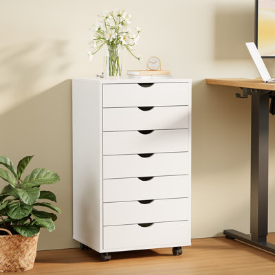 Ayani 18.8"W 7-Drawer Mobile Makeup Storage File Cabinet