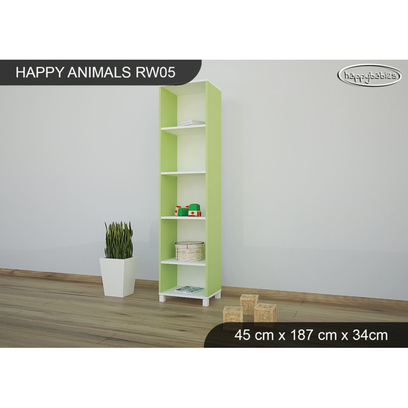 Cube Unit Kids Bookcase, 177cm H x 45cm W x 34cm D, Green