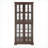 Cabinets, Traditional Cherry Glass Display Cabinet with Adjustable Shelves &amp; E26 Bulb | MDF+Glass | Living Room-1613144727