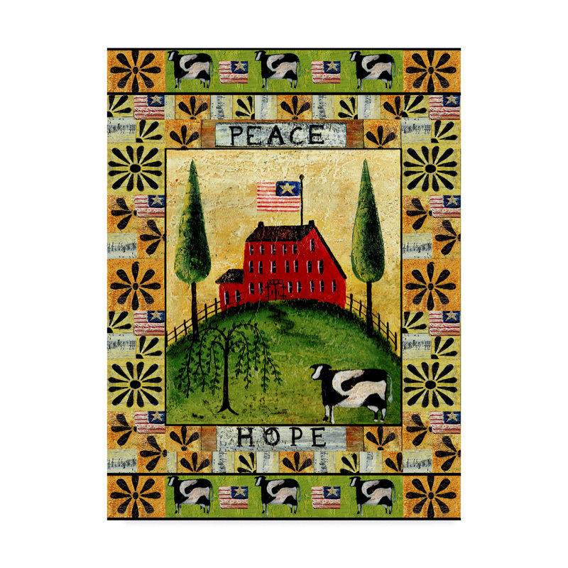 «American Farm Peace Hope» par Cheryl Bartley, reproduction sur toile, H 47 po x l 35 po x P 2 po
