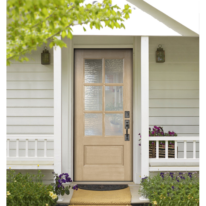 Porte d'entrée en acajou 32 Lite, S'ouvre à gauche vers l'intérieur, Gris anthracite transparent