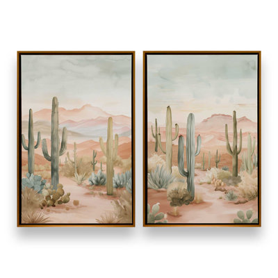 Cactus Waltz Set of 2 Canvas Prints