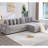 110.75" Modular L Shaped Sofa, Corduroy Fabric Sectional Couch,With A Movable Footstool, Cup Holders,Bring 8 Throw Pillows,Side Pocket,Unfold Into A Bed-959593974
