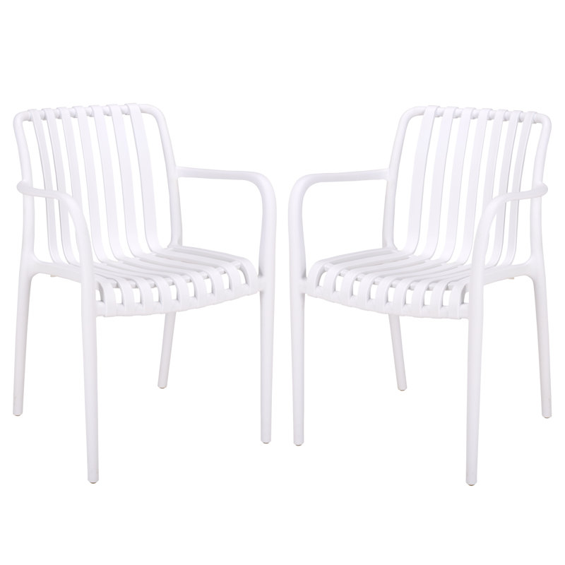 Ensemble de 2 chaises de salle à manger Holly, Blanc