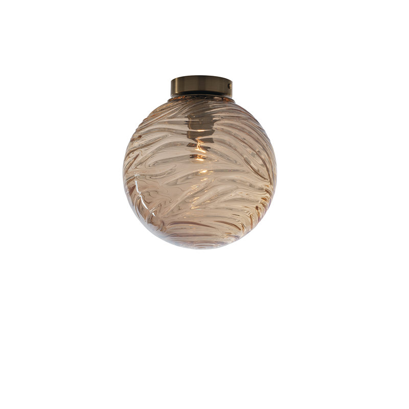 Perdue Flush Mount, Bronze, Gold, 30cm H x 30cm W x 30cm D