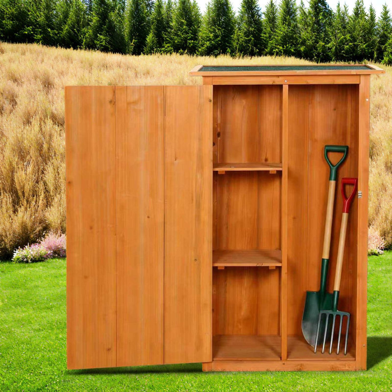 Remises peu encombrantes, rangement rustique compact en bois massif pour patio