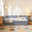 Lit de jour avec lit gigogne simple sans sommier, avec port USB et adorable forme de vague-1763544193