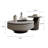 Danieka Modern Luxury Round Nesting Coffee Table Set With Faux Marble Countertop, Fully Assembled-320813280
