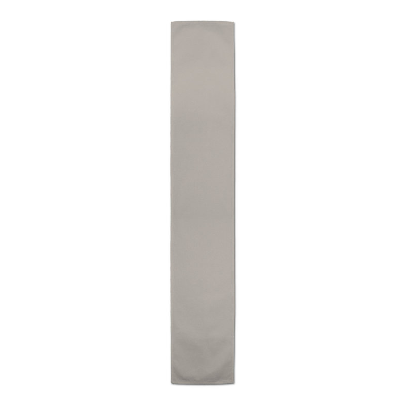 Costantina Rectangle Polyester Table Runner, 16" D x 90" L, Light Gray