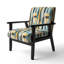 Serene Stripes - Fauteuil d'appoint rembourré à rayures et motifs