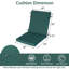 Coussins de chaise d'extérieur 18 po x 36 po x 3,15 po (ensemble de 2), coussin de patio en mousse viscoélastique avec bord en cascade-606117891-607721936