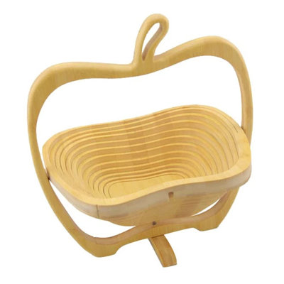 Natural Bamboo Foldable Fruit Basket 12x11