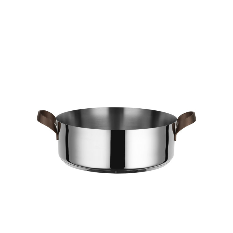 Alessi Edo Stainless Steel (18/10) Round Dutch Oven, 33 cm, 308 Litres