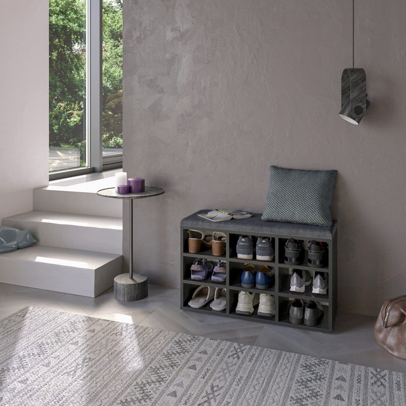 9 Pair Shoe Storage Bench