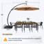 Parasol incurvé réglable avec base