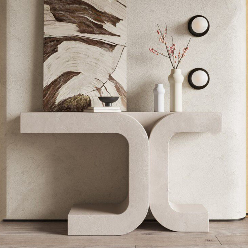 Console nordique légère et luxueuse, H 33,5 po x l 70,9 po x P 13,8 po, Beige