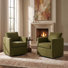Fauteuil demi-tonneau pivotant de style moderne l 29 po Nicha