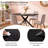 Carlinda Glass Dining Table for 4-6 People, Rectangular Kitchen Table with Cross Metal Legs, Modern Dining Table for Small Spaces-435729855