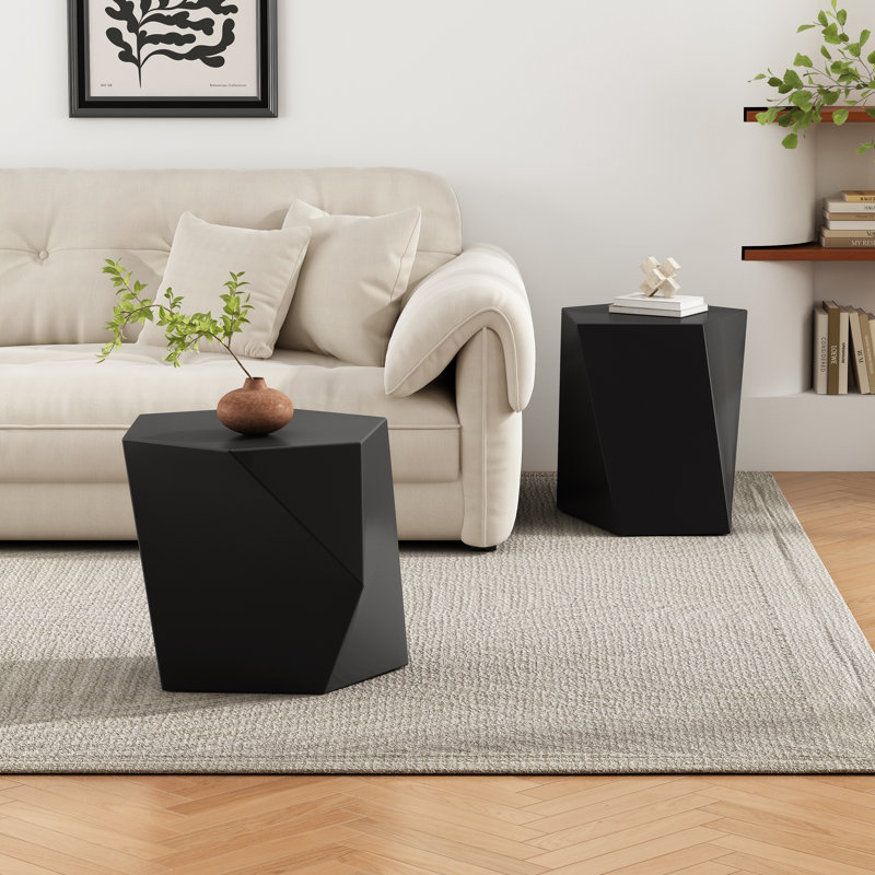 Ensemble de tables basses Modern, Noir