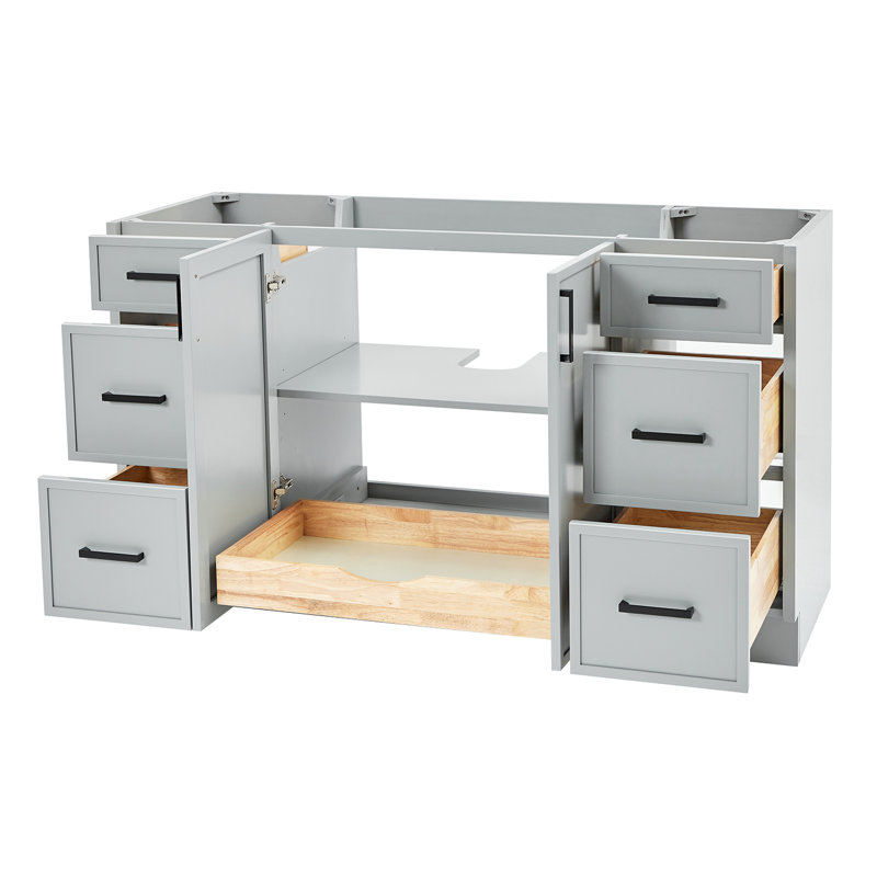 ARIEL Kelley 60 Single Bathroom Vanity Base Only, Gray