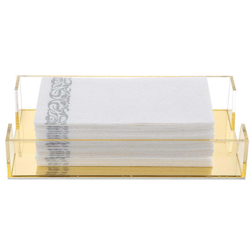 Gold & Clear Acrylic Paper Towel Holder