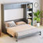 Grand lit escamotable avec bureau et tablettes-1089416570-1089416564