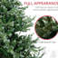 Arbre de Noël artificiel de 57 po de largeur, 1288 branches, ouverture automatique, ignifuge, base en métal légère de 7,5 pi avec branches, installation simple, acier