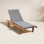 23'' Outdoor Wood Chaise Lounge