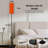 PeeNoke 68.5" Standing Floor Lamp Thin Activity Exercise Orange Fitness Dimmable Metal Pole Lamp with Linen Lampshade LED Bulb Included