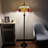 Aansh Tiffany Style Floor Lamp Stained Glass Rose Flowers Metal Base LED Bulbs Included 64"H*16"W*16"D-2079915087