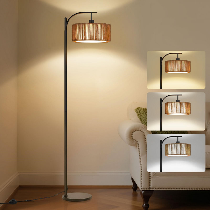 160cm Black Arched Floor Lamp