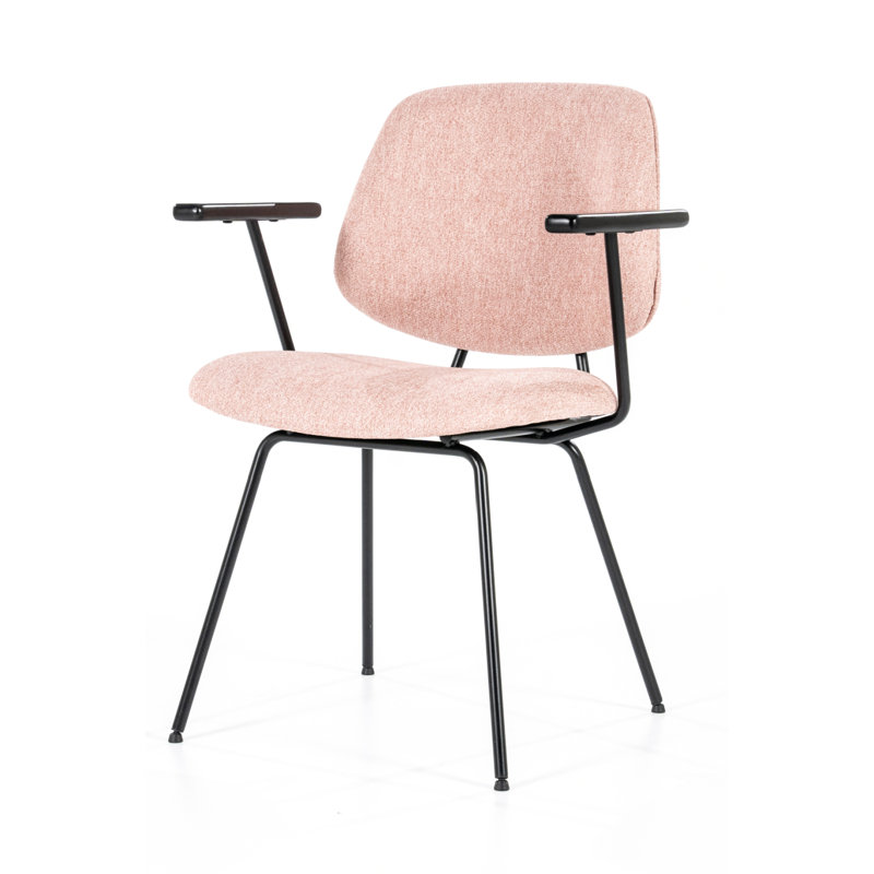 Lynn Upholstered Arm Chair, Pink