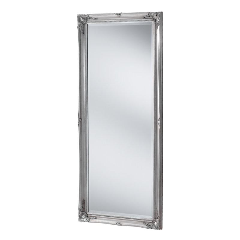 Alberik French Style Carved Wall Mirror Bevelled, Silver, 166cm H x75cm W