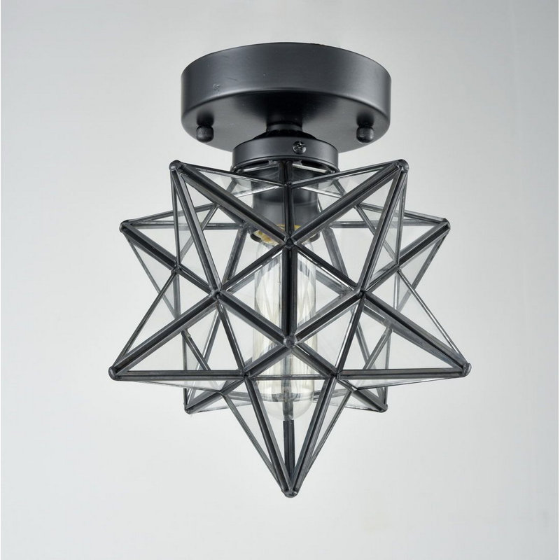Plafonnier semi-encastré 1 lumière Holleman, 8"