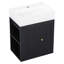 Meuble-lavabo de 20 pouces avec lavabo en céramique, armoire de rangement en panneau de fibres à densité moyenne avec tiroir, tablette latérale et poignée - Meuble-lavabo moderne pour les petites salles de bain-122273728