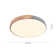 Koeninger Modern 1-Light Dimmable LED Wooden Ceiling Light Round Flush Mount Lamp With Remote Control