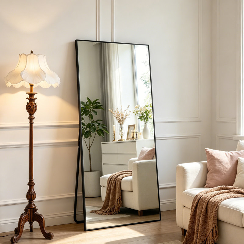 Miroir sur pied pleine longueur, H 72 po x l 32 po
