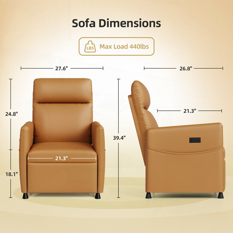 Fauteuil inclinable électrique, Brun