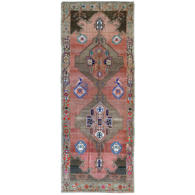Kars One-of-a-Kind 5'3" X 14'2" 1960s Runner Wool Area Rug in