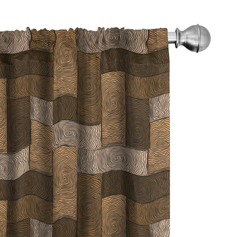 Ambesonne Room Darkening Sliding Panel Pair, 28" x 95"