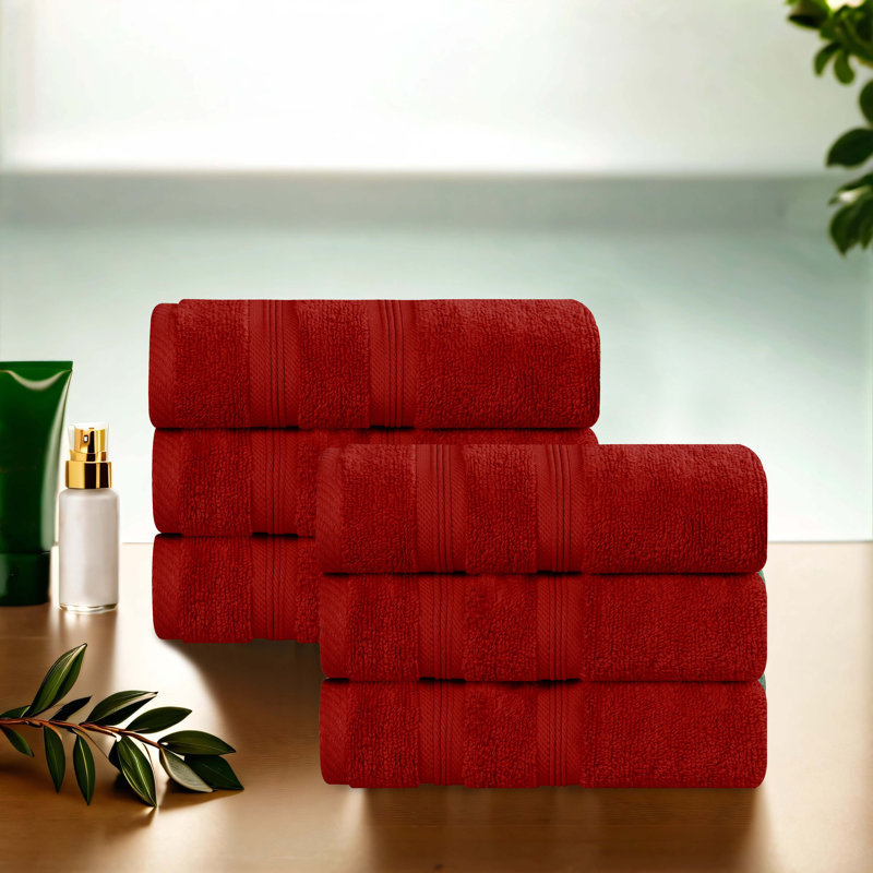 Superior Smart Dry Zero Twist 100% Cotton Towel Set , Crimson