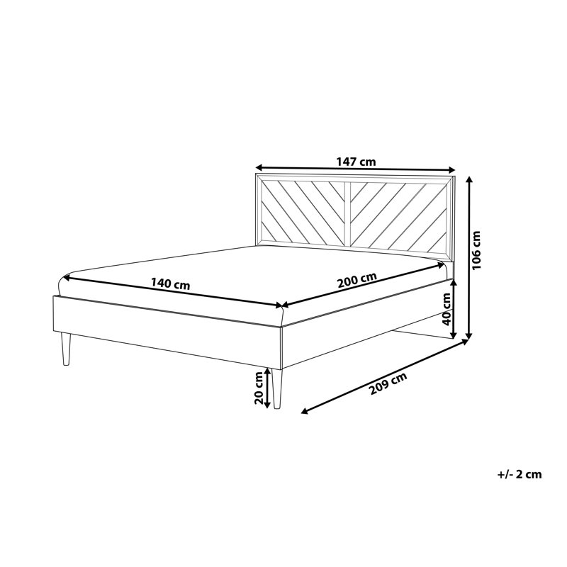 Teri Bed, European Double (140 x 200 cm)