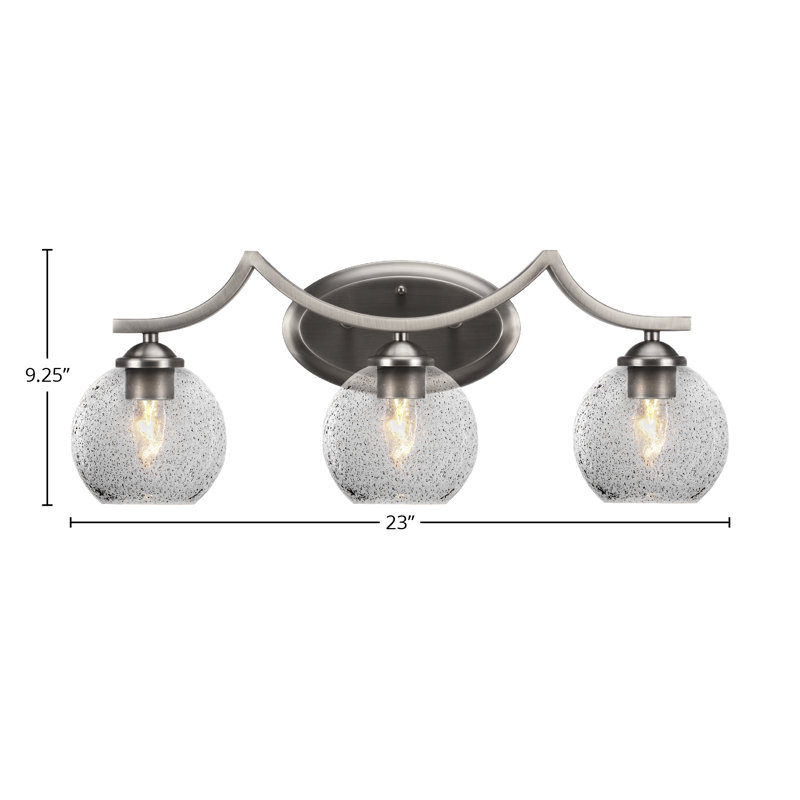 Zilo 3 Light Bath Bar, Graphite