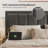 Jabril Metal Platform Bed Frame with Upholstered Headboard, LED Lights & Charging Station-1391206632